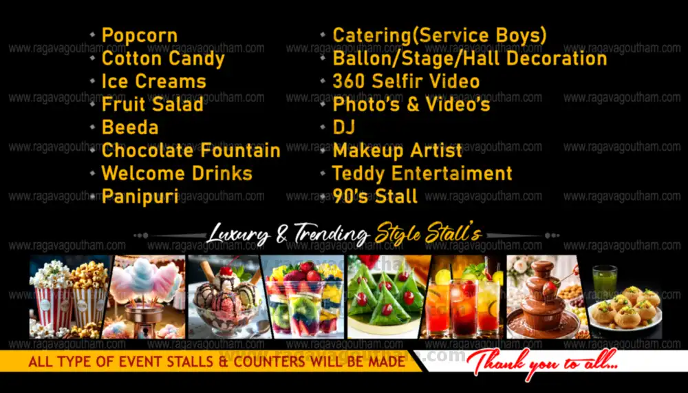 Grand Party Catering & Live Food Counters Menu Standee Banner PSD